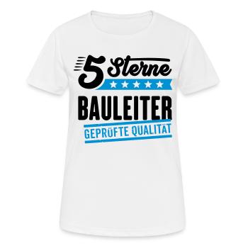 5Sterne Bauleiter - Frauen T-Shirt atmungsaktiv - Weiß - Vorne - AI Model Female 172 dark (172cm)