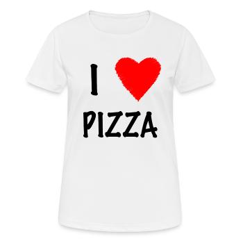 I Love Pizza - Frauen T-Shirt atmungsaktiv - Weiß - Vorne - AI Model Female 172 dark (172cm)