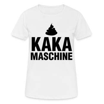 KAKA MASCHINE - Frauen T-Shirt atmungsaktiv - Weiß - Vorne - AI Model Female 172 dark (172cm)