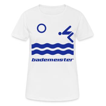 bademeister - Frauen T-Shirt atmungsaktiv - Weiß - Vorne - AI Model Female 172 dark (172cm)