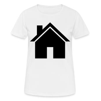 Haus - Frauen T-Shirt atmungsaktiv - Weiß - Vorne - AI Model Female 172 dark (172cm)