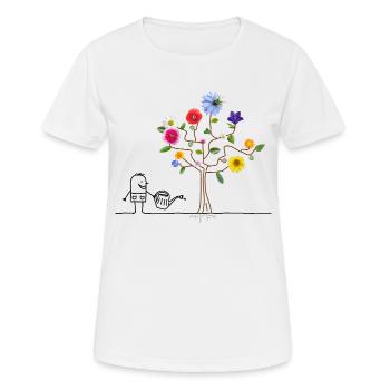 fleißiger Gärtner - Frauen T-Shirt atmungsaktiv - Weiß - Vorne - AI Model Female 172 dark (172cm)