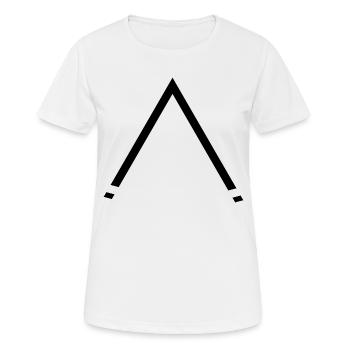 A - Frauen T-Shirt atmungsaktiv - Weiß - Vorne - AI Model Female 172 dark (172cm)