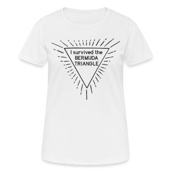 J'ai survécu au triangle des Bermudes - T-shirt respirant Femme - blanc - Devant - AI Model Female 172 dark (172cm)