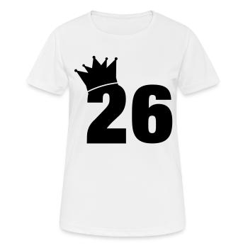 26_krone_f1 - Frauen T-Shirt atmungsaktiv - Weiß - Vorne - AI Model Female 172 dark (172cm)