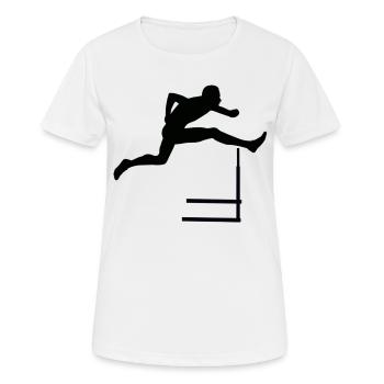 Haies athlétisme - T-shirt respirant Femme - blanc - Devant - AI Model Female 172 dark (172cm)
