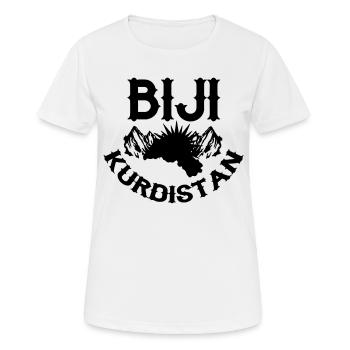 biji kurdistan - Frauen T-Shirt atmungsaktiv - Weiß - Vorne - AI Model Female 172 dark (172cm)