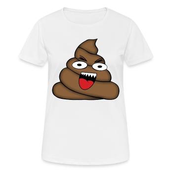 CRAZY POOP - T-shirt respirant Femme - blanc - Devant - AI Model Female 172 dark (172cm)