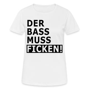 La basse doit baiser! - T-shirt respirant Femme - blanc - Devant - AI Model Female 172 dark (172cm)