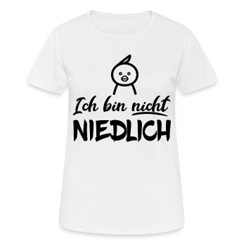 I'm not cute with little birds - Women's Breathable T-Shirt - white - Front - AI Model Female 172 dark (172cm)