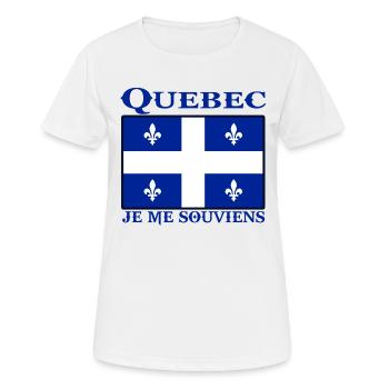 quebec - Frauen T-Shirt atmungsaktiv - Weiß - Vorne - AI Model Female 172 dark (172cm)