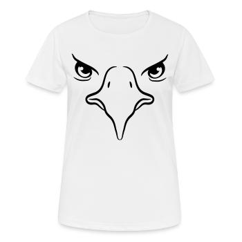 Adler schnabel adleraugen - Frauen T-Shirt atmungsaktiv - Weiß - Vorne - AI Model Female 172 dark (172cm)