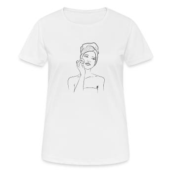 maquillage, maquillage, beauté, spa - T-shirt respirant Femme - blanc - Devant - AI Model Female 172 dark (172cm)