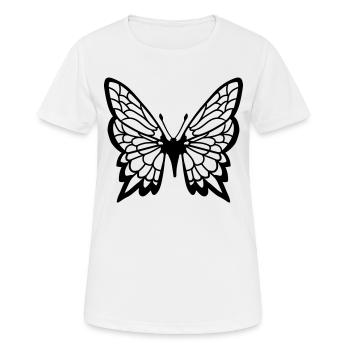 Schoener Schmetterling Design - Frauen T-Shirt atmungsaktiv - Weiß - Vorne - AI Model Female 172 dark (172cm)