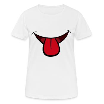 maske 2 - Frauen T-Shirt atmungsaktiv - Weiß - Vorne - AI Model Female 172 dark (172cm)