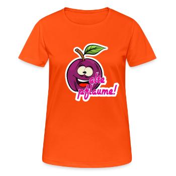Alte pflaume - Frauen T-Shirt atmungsaktiv - Neonorange - Vorne - AI Model Female 172 dark (172cm)