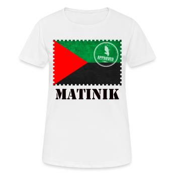 Martinique drapeau timbre - T-shirt respirant Femme - blanc - Devant - AI Model Female 172 dark (172cm)