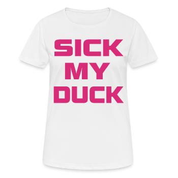 sick my duck magenta - Women's Breathable T-Shirt - white - Front - AI Model Female 172 dark (172cm)