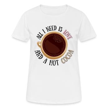 Hot Cocoa Cocoa Hot Chocolate Drink Gift - Women's Breathable T-Shirt - white - Front - AI Model Female 172 dark (172cm)