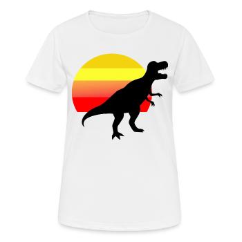 Dinosaurier Dino Kinder - Frauen T-Shirt atmungsaktiv - Weiß - Vorne - AI Model Female 172 dark (172cm)