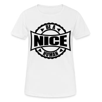 Timbre Rond Nice - T-shirt respirant Femme - blanc - Devant - AI Model Female 172 dark (172cm)