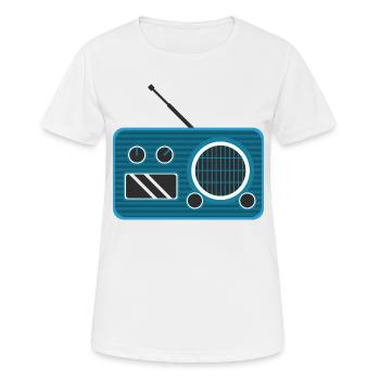 radio - T-shirt respirant Femme - blanc - Devant - AI Model Female 172 dark (172cm)