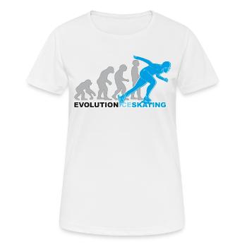 Evolution patinage sur glace, patinage sur glace, patinage sur glace - T-shirt respirant Femme - blanc - Devant - AI Model Female 172 dark (172cm)