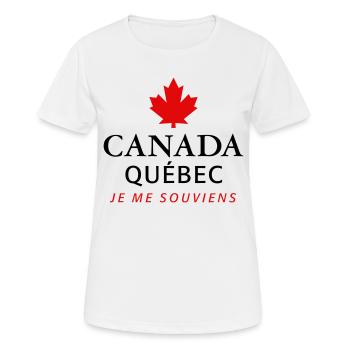 Kanada Quebec Maple Leaf Ahornblatt I love Canada - Women's Breathable T-Shirt - white - Front - AI Model Female 172 dark (172cm)
