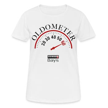 Oldometer 60th birthday - Women's Breathable T-Shirt - white - Front - AI Model Female 172 dark (172cm)