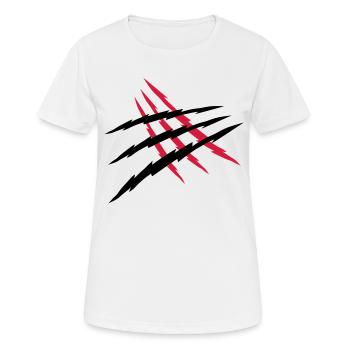 2 scratches wound - Women's Breathable T-Shirt - white - Front - AI Model Female 172 dark (172cm)