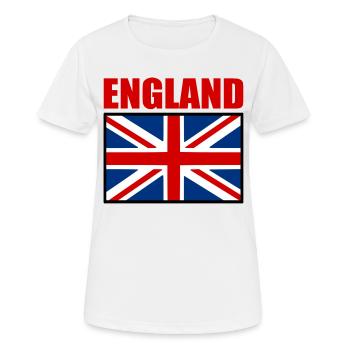 England - Women's Breathable T-Shirt - white - Front - AI Model Female 172 dark (172cm)