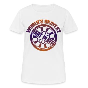 darts player - Women's Breathable T-Shirt - white - Front - AI Model Female 172 dark (172cm)