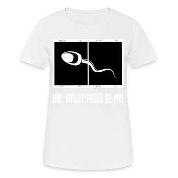 Ein altes Bild von mir - Frauen T-Shirt atmungsaktiv - Weiß - Vorne - AI Model Female 172 dark (172cm)