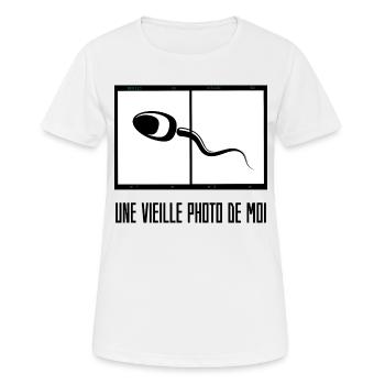 Ein altes Bild von mir - Frauen T-Shirt atmungsaktiv - Weiß - Vorne - AI Model Female 172 dark (172cm)