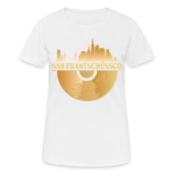 San Frantschüssco San Francisco Geschenk - Frauen T-Shirt atmungsaktiv - Weiß - Vorne - AI Model Female 172 dark (172cm)