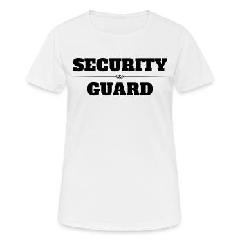 Security Guard - Women's Breathable T-Shirt - white - Front - AI Model Female 172 dark (172cm)