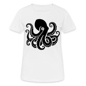 Oktopus - Frauen T-Shirt atmungsaktiv - Weiß - Vorne - AI Model Female 172 dark (172cm)