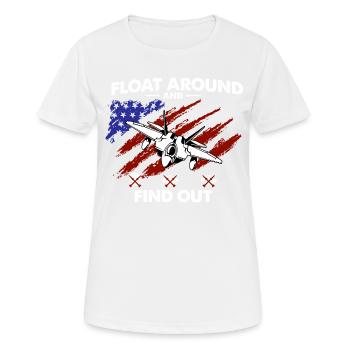 Schweben Sie herum und finden Sie heraus Chinesischer Spionageballon & - Frauen T-Shirt atmungsaktiv - Weiß - Vorne - AI Model Female 172 dark (172cm)