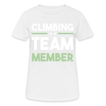 Climbing Team - Women's Breathable T-Shirt - white - Front - AI Model Female 172 dark (172cm)