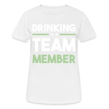 Drinking Team - Women's Breathable T-Shirt - white - Front - AI Model Female 172 dark (172cm)