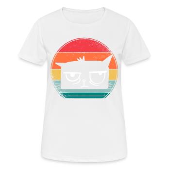 Meilleure chemise de chat jamais grincheux chat en détresse - T-shirt respirant Femme - blanc - Devant - AI Model Female 172 dark (172cm)
