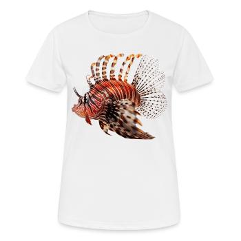 Rotfeuerfische werden auch Drachenköpfe genannt - Frauen T-Shirt atmungsaktiv - Weiß - Vorne - AI Model Female 172 dark (172cm)
