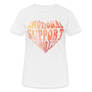 Emotional Support Coworker - Women's Breathable T-Shirt - white - Front - AI Model Female 172 dark (172cm)