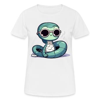 Oko die Schlange - Frauen T-Shirt atmungsaktiv - Weiß - Vorne - AI Model Female 172 dark (172cm)