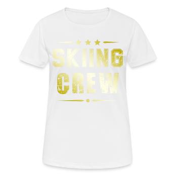 Équipe de ski - T-shirt respirant Femme - blanc - Devant - AI Model Female 172 dark (172cm)
