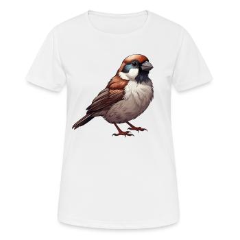 little sparrow - Women's Breathable T-Shirt - white - Front - AI Model Female 172 dark (172cm)