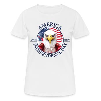 Un aigle - Jour de l’indépendance des Américains - T-shirt respirant Femme - blanc - Devant - AI Model Female 172 dark (172cm)