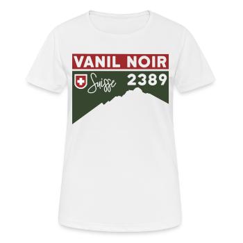 Tour Vanil Noir Escalade Randonnée Camping - T-shirt respirant Femme - blanc - Devant - AI Model Female 172 dark (172cm)