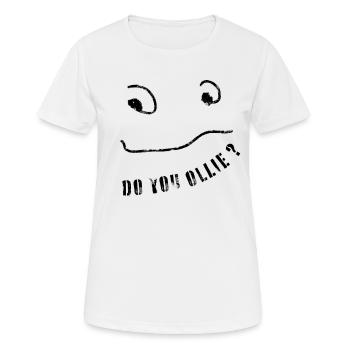 MACHST DU OLLIE? Mülleimer & Skateboard - Frauen T-Shirt atmungsaktiv - Weiß - Vorne - AI Model Female 172 dark (172cm)