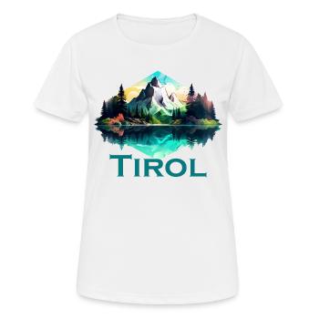 Le Tyrol avec ses montagnes, la fidélité des Alpes à la province du Tyrol - T-shirt respirant Femme - blanc - Devant - AI Model Female 172 dark (172cm)